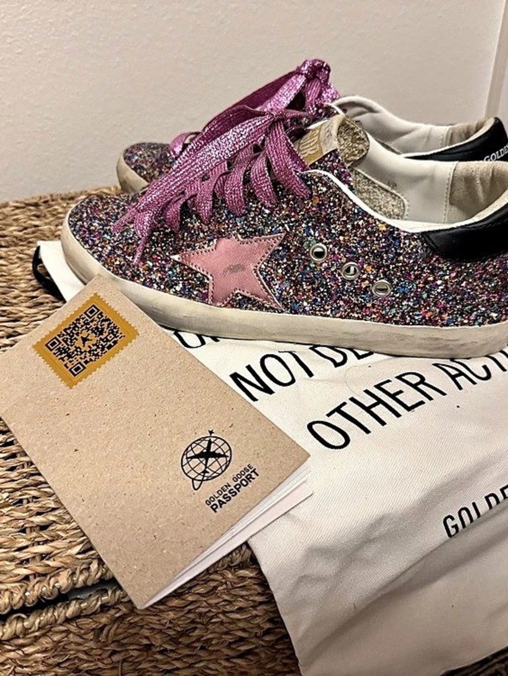 Golden Goose Super-Star Classic Glitter Star Sneakers EU 38 NWT